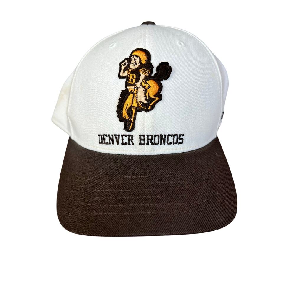 Denver Bronco's Hat, NFL Vintage Collection, S/M, White/Brown, 1960-1961